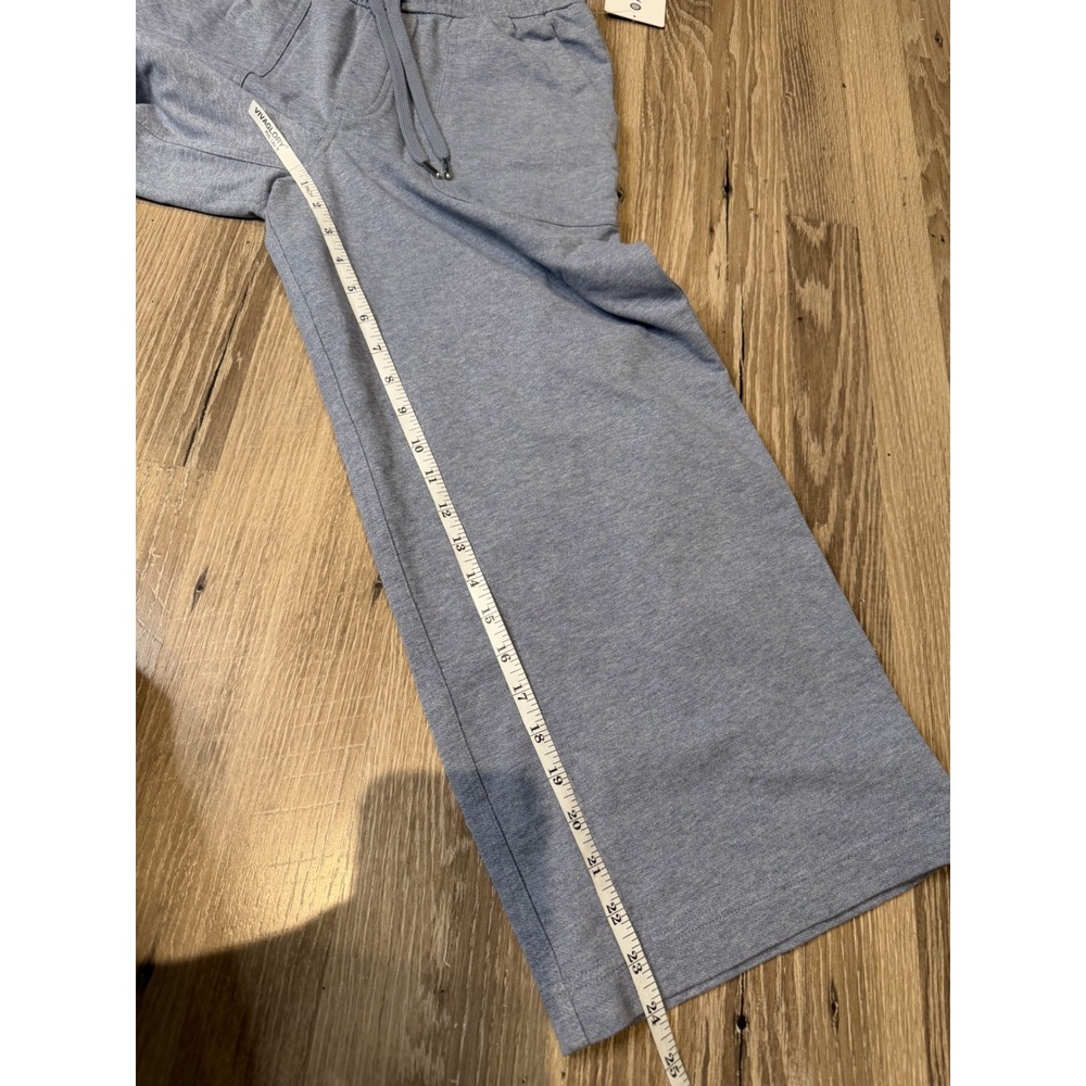 Athleta Farallon Heathered Wide Crop Pants Blue Size 2 NWT Athleisure Travel - Picture 10 of 10